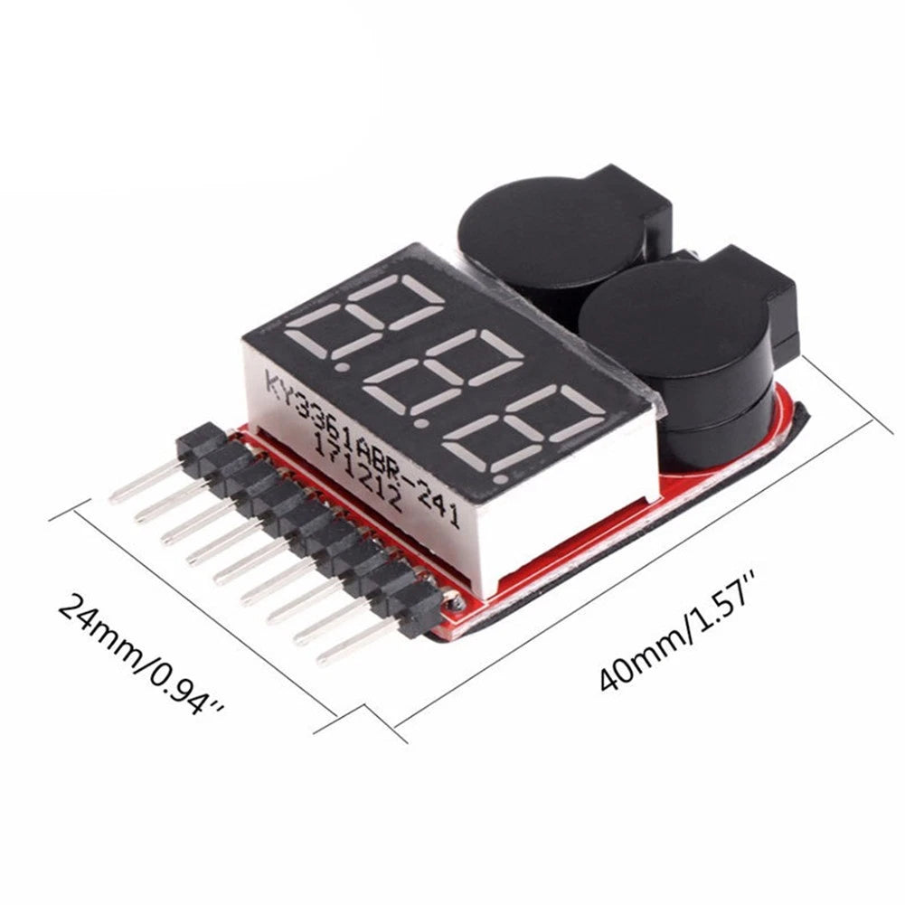 Lithium Battery Tester with Voltage Alarm & Reverse Polarity Protection