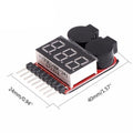 Lithium Battery Tester with Voltage Alarm & Reverse Polarity Protection