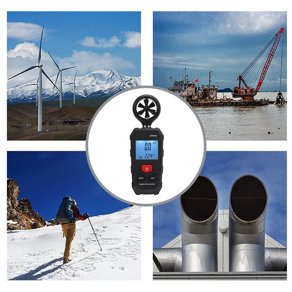 Handheld Digital Anemometer GT8160 for Sailing Windsurfing Kite Flying