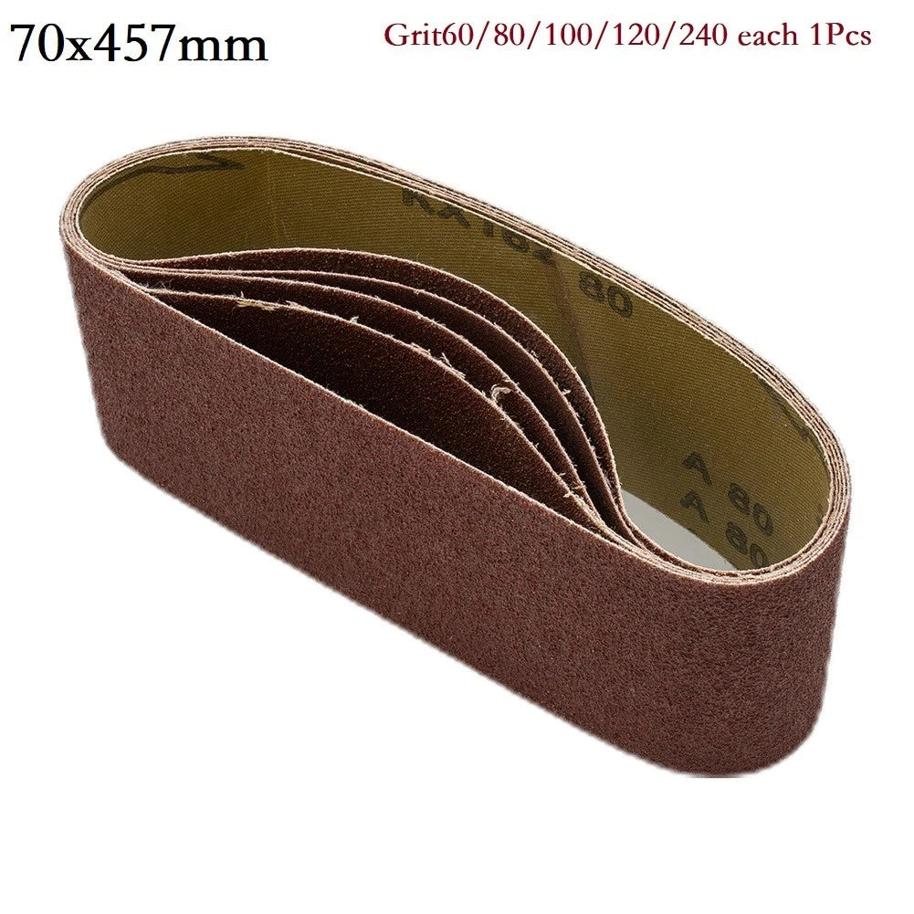 5Pc Sanding Belts for Sander Power Tool (Mixed Grit 60-240) 3"x18"