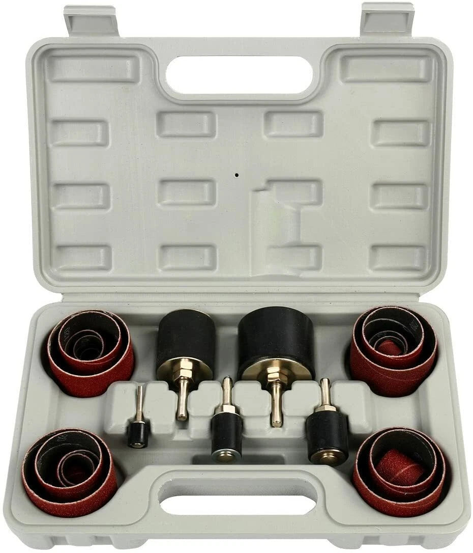 25 Pc Sanding Round Drum Set for Woodworking Drill Press Sander