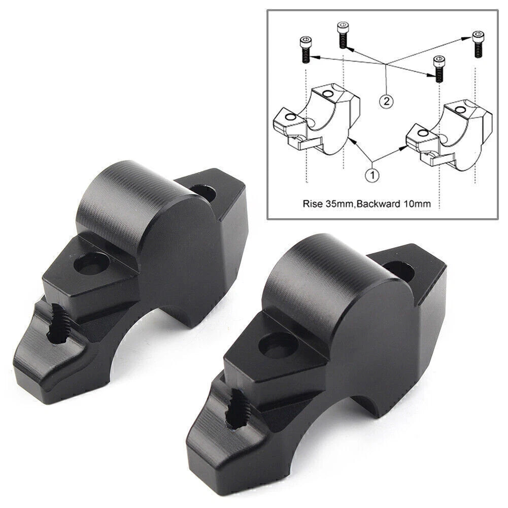 Handlebar Riser Clamp for Honda XADV-750 (2017–2019) Black