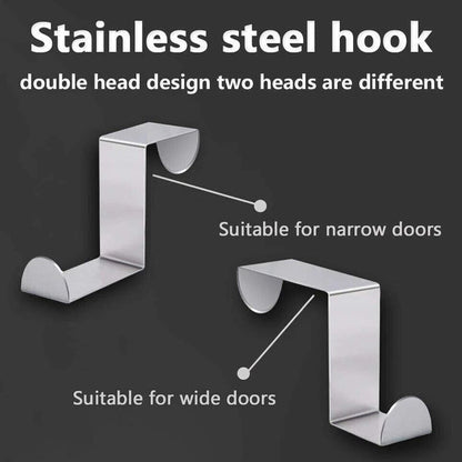 2 Pack Over the Door Hooks for Hanging Bags Towels Robes