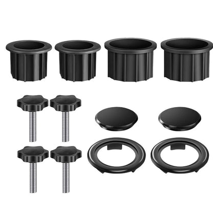 Sun Umbrella Base Bracket Accessories with 4 Reducing Rings and Screws