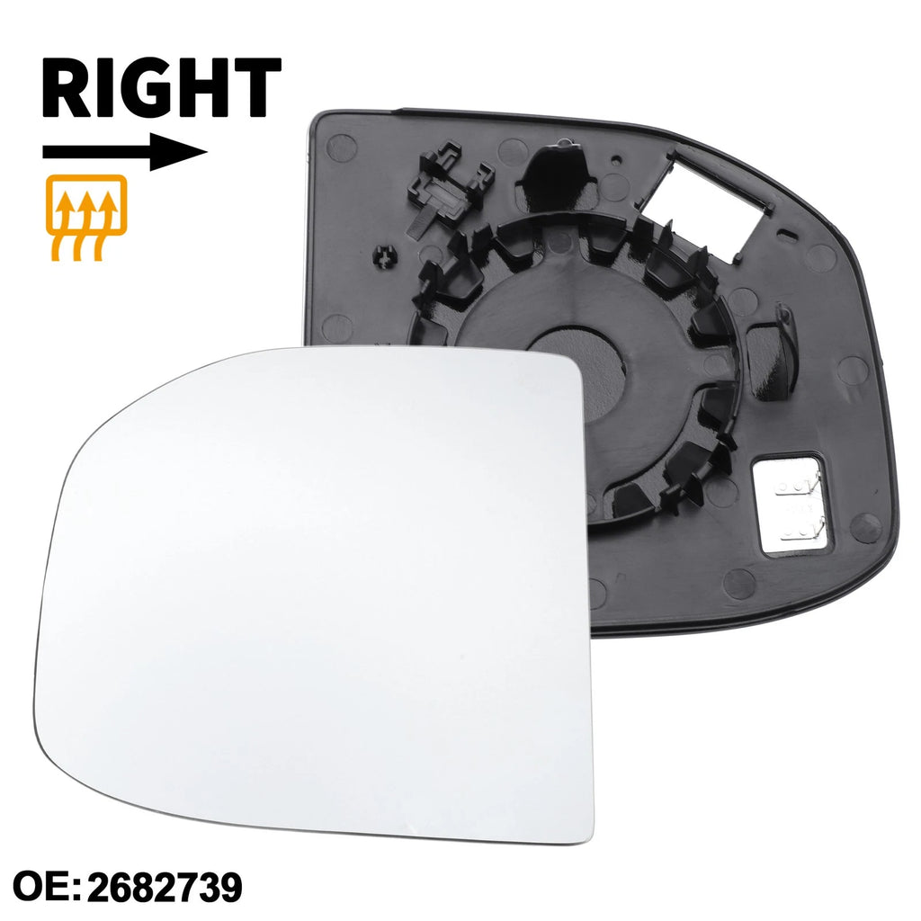 Heated Mirror Glass Right Driver Side Replacement for Ford Transit Custom (2013–2022)