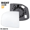 Heated Mirror Glass Right Driver Side Replacement for Ford Transit Custom (2013–2022)