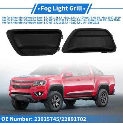 Front Left Right Fog Light Grill Replacement for Chevrolet Colorado (2017–2020)