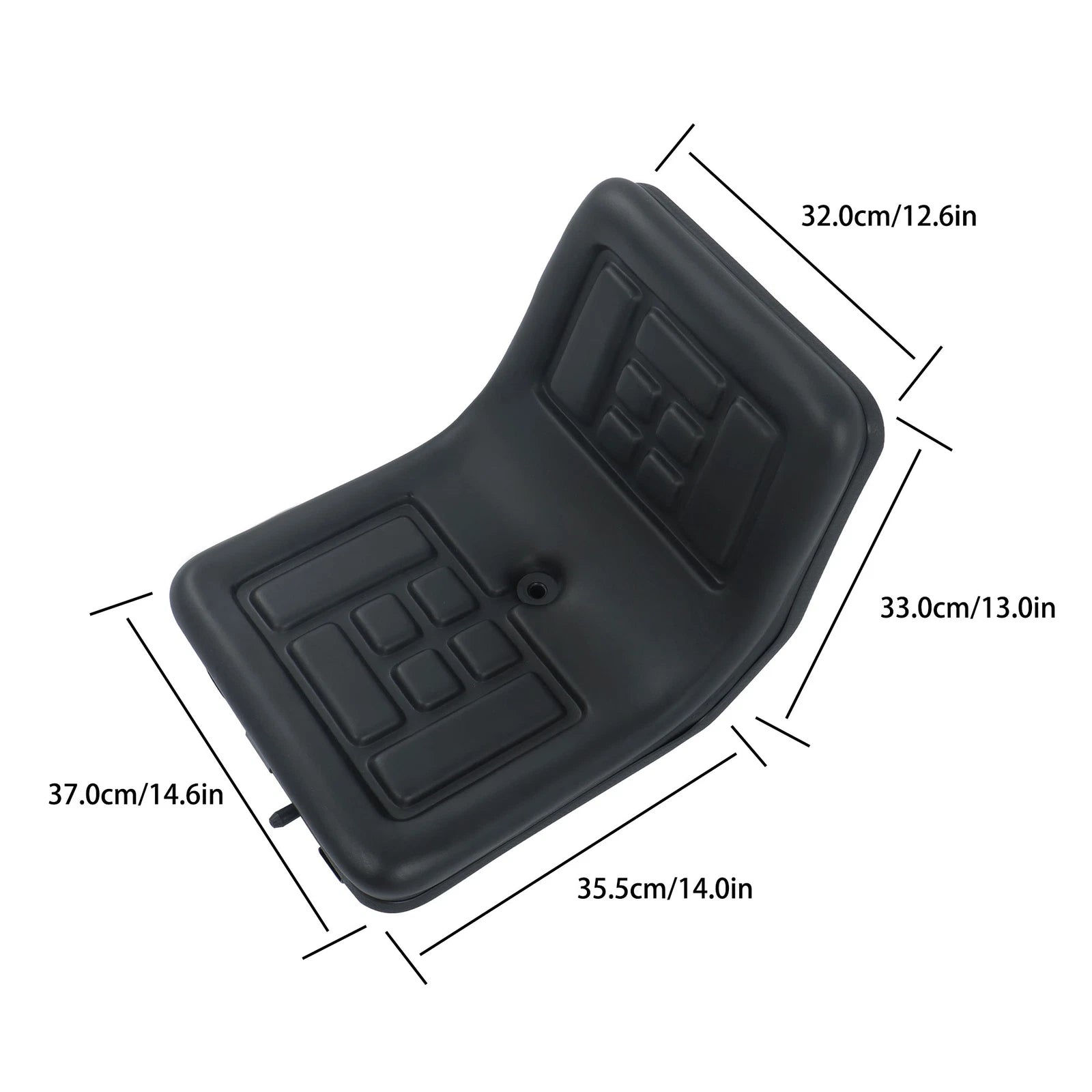Universal High Back Mower Seat for Lawn Tractor (Black)
