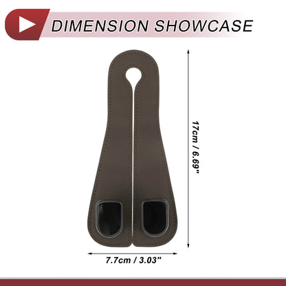 Universal Car Seat Headrest Hook for Purses and Bags (Deep Brown)