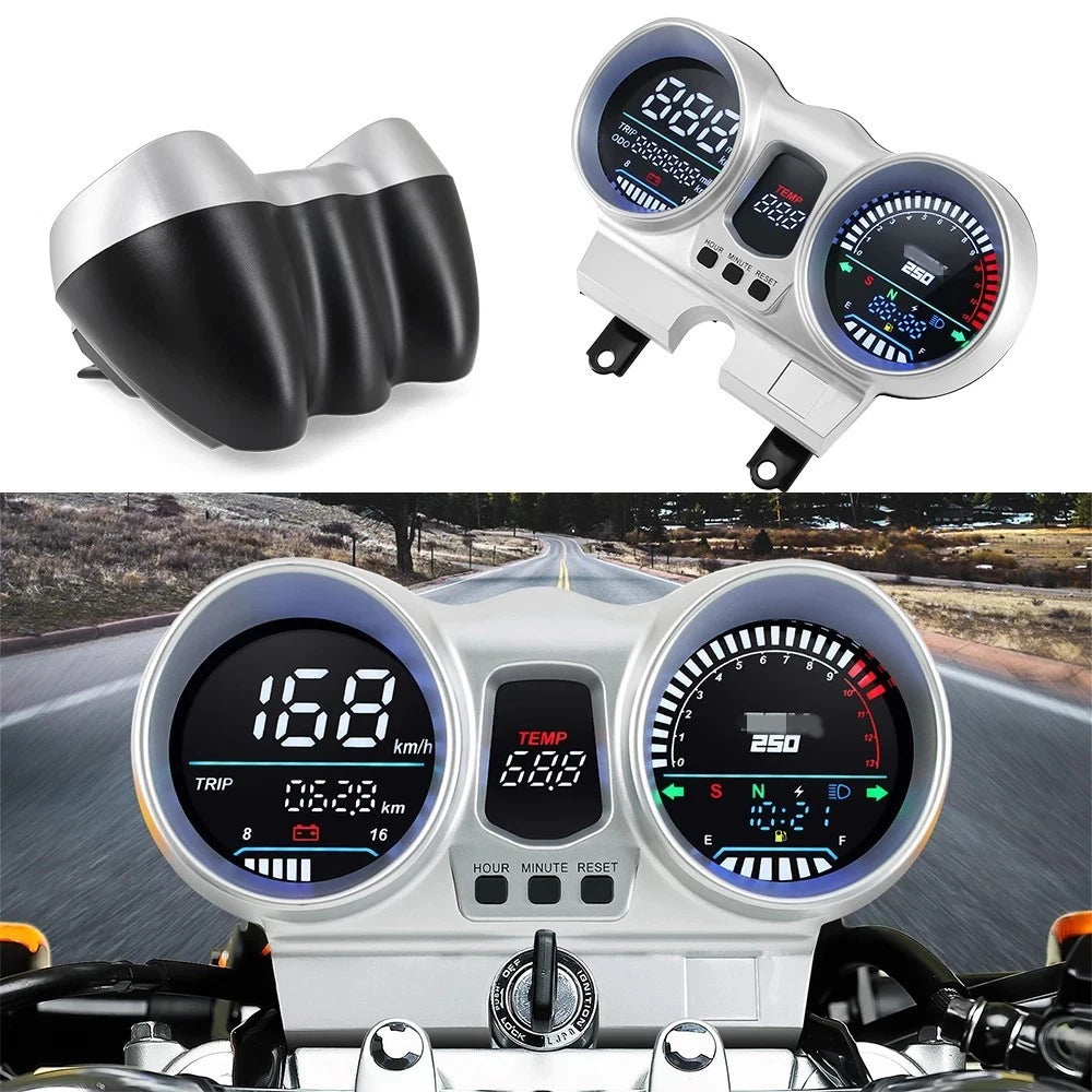 Universal LCD Speedometer Tachometer for Honda CBX250 (12V)