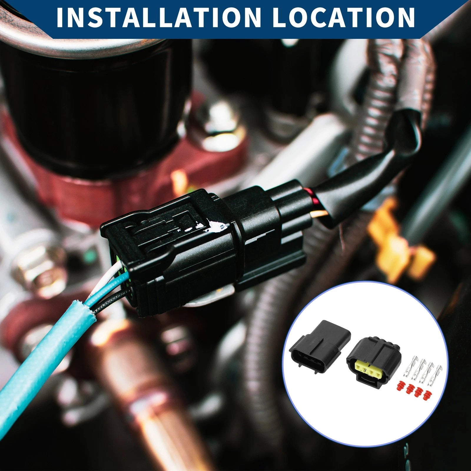 Throttle Position Sensor Connector 4 Pin Replacement for Toyota Camry Crown (2000–2018)