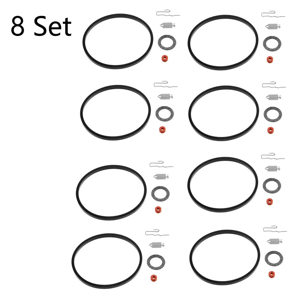 Set of 8 Carburetor Needle Seat Rebuild Kit for Tecumseh (631021, 631021A, 621021B)