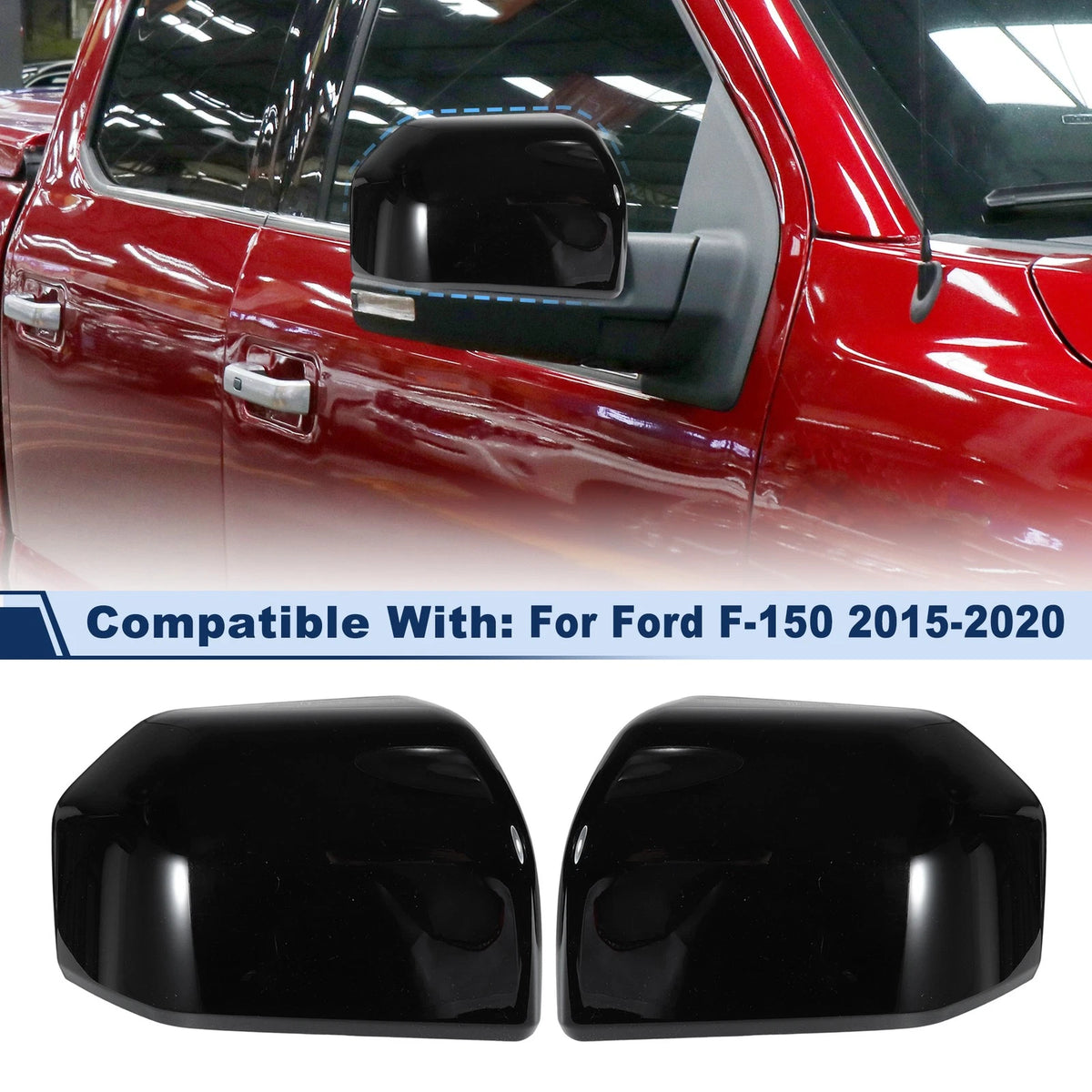 Mirror Cover Cap Replacement for Ford F150 F-150 (2015–2020)