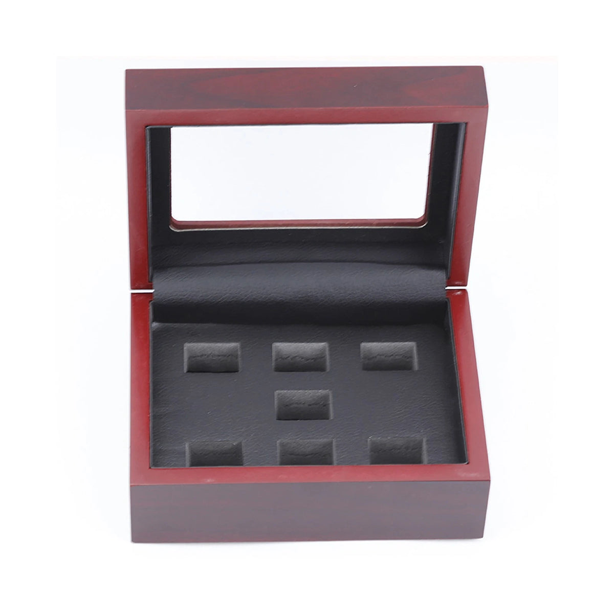 7 Holes Wooden Storage Box for Championship Rings Display