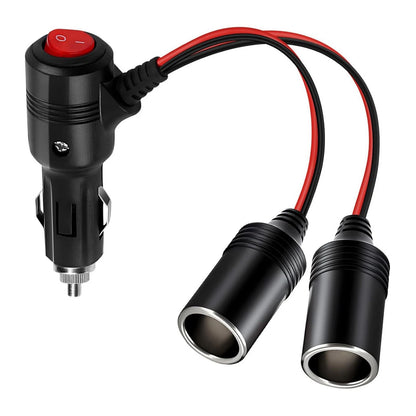 1PCS Universal Car Cigarette Lighter Splitter Adapter 9.8in/25cm