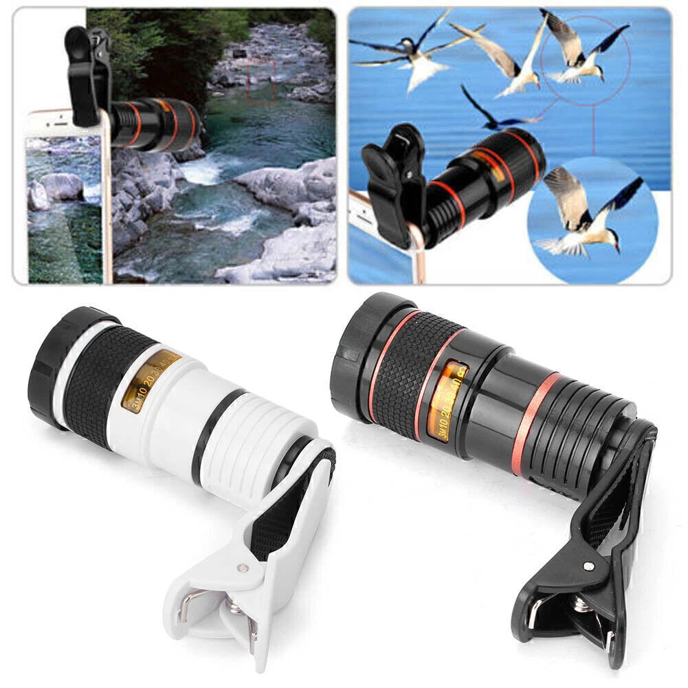 12x Optical Zoom Clip-on Camera Lens for Universal Cell Phone