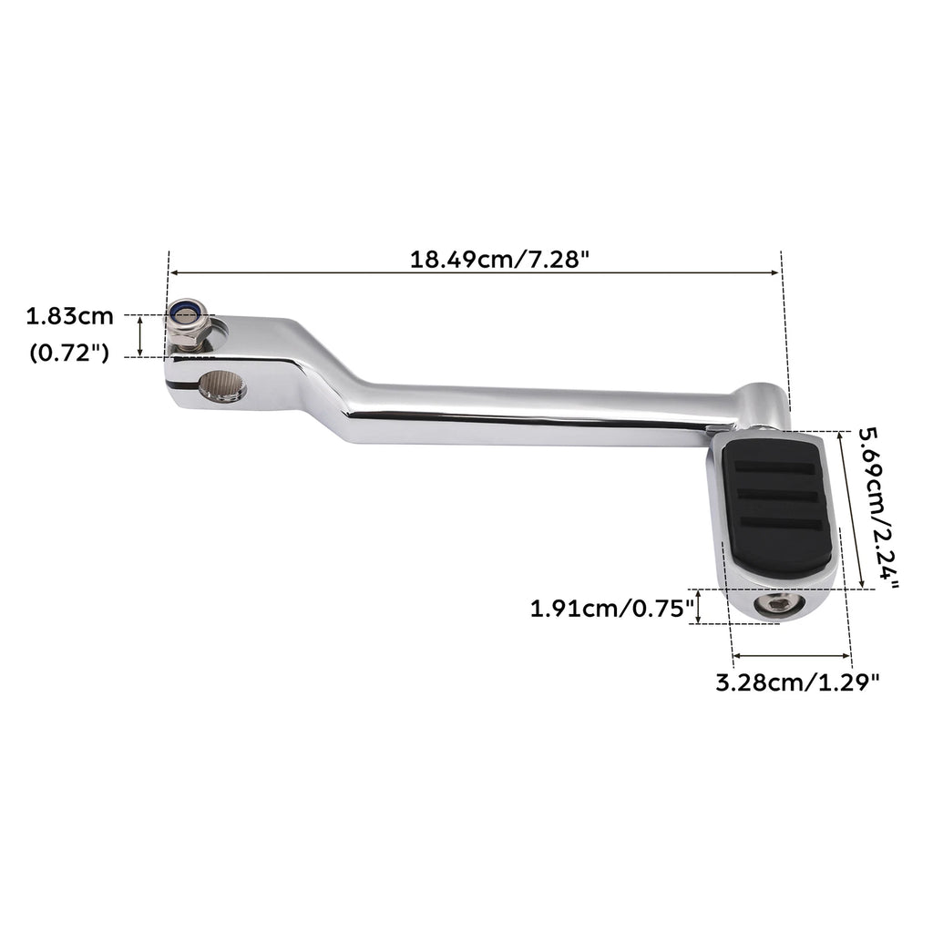 Chrome Left Heel Shift Lever for Harley Electra Glide (1988–Present)
