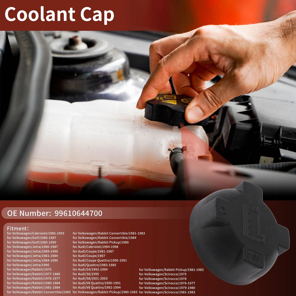 Coolant Reservoir Cap Replacement for Volkswagen Cabriolet (1985–1993)