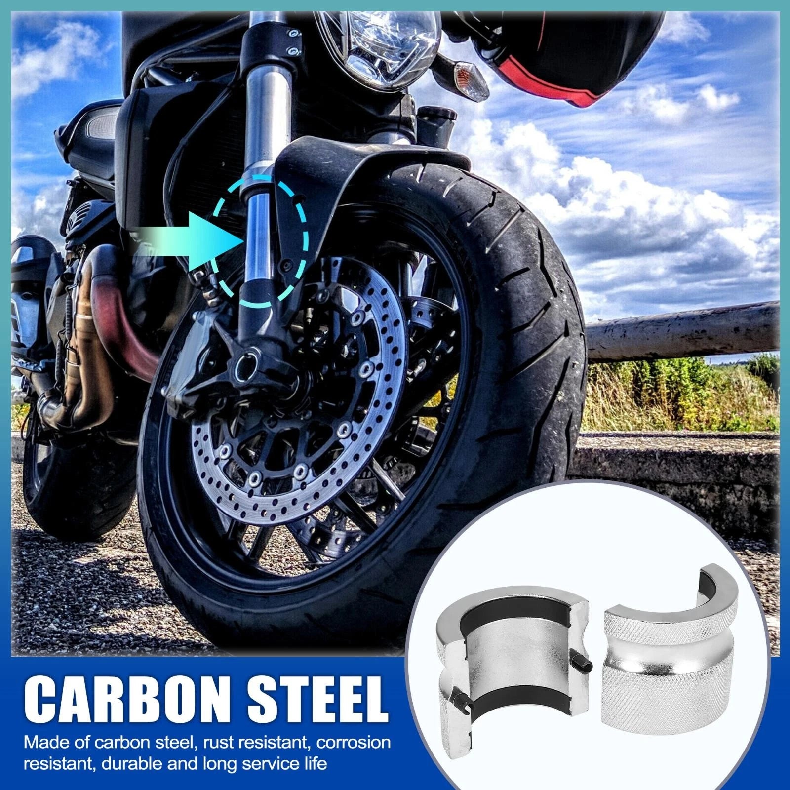 Fork Seal Driver Tool Adjustable 39mm to 50mm for Universal Motorcycles (—)