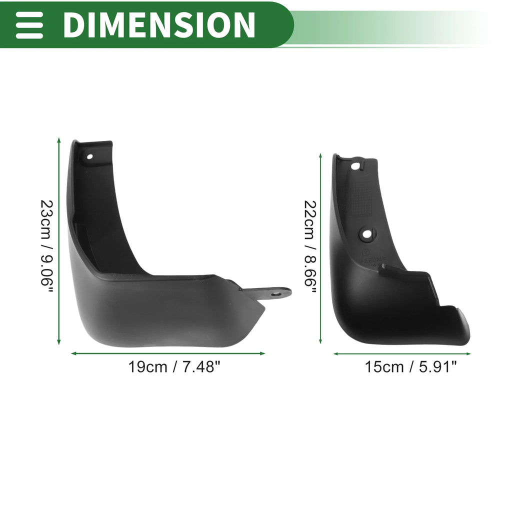 Set of 4 Mud Flaps Splash Guards for Nissan Note (2017–2020)