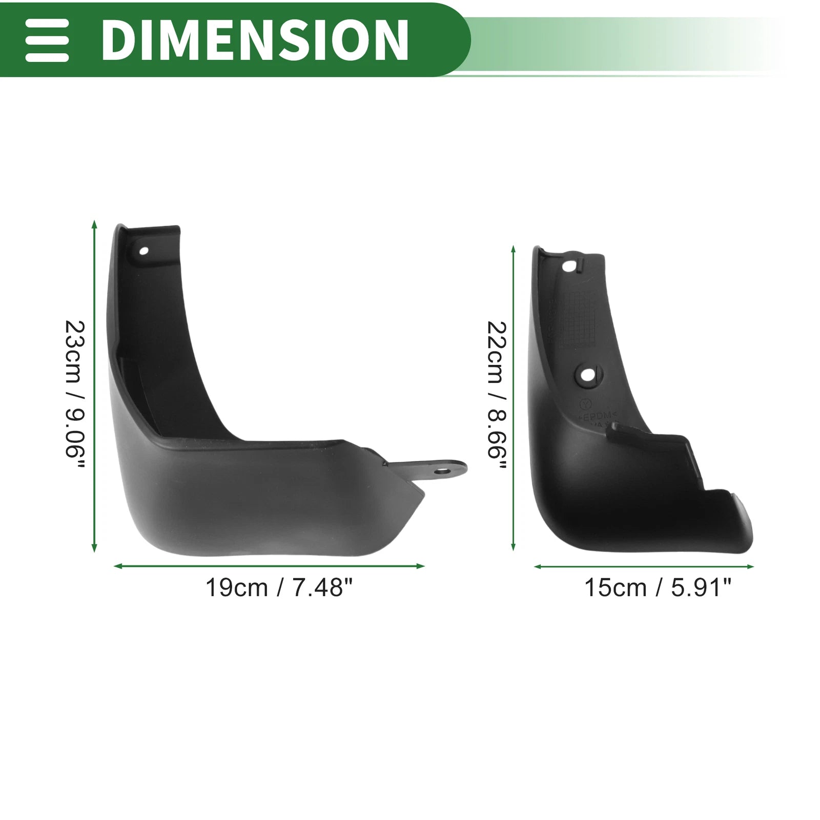 Set of 4 Mud Flaps Splash Guards for Nissan Note (2017–2020)