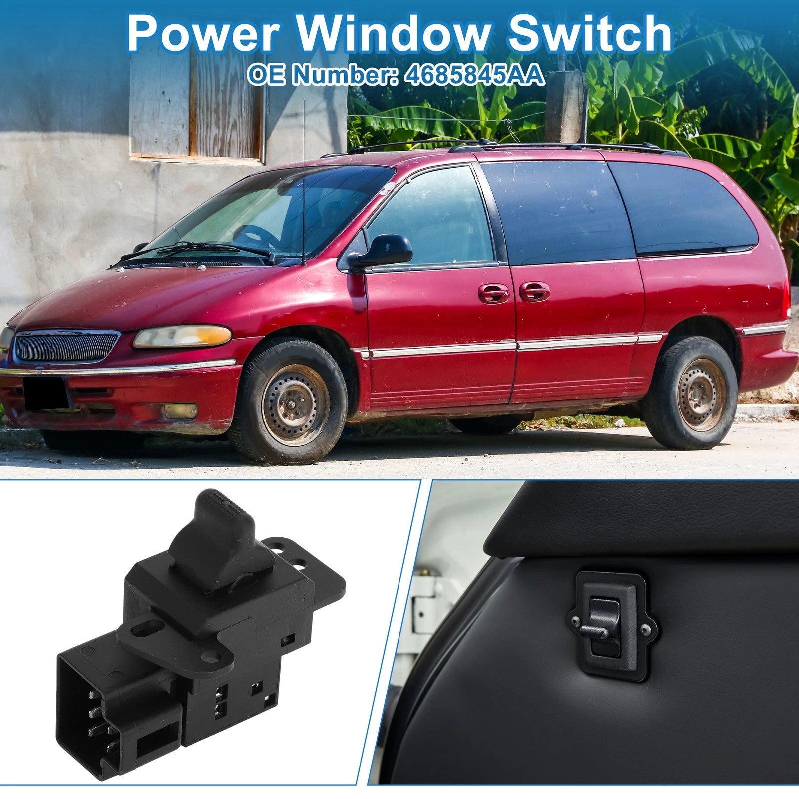 Front Power Window Switch for Dodge Grand Caravan (No. 4685845AA)