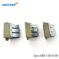 3Pcs Reed Valve Assy 688-13610-00 for Yamaha 2 Stroke 50-90HP Outboard (1990–2000)