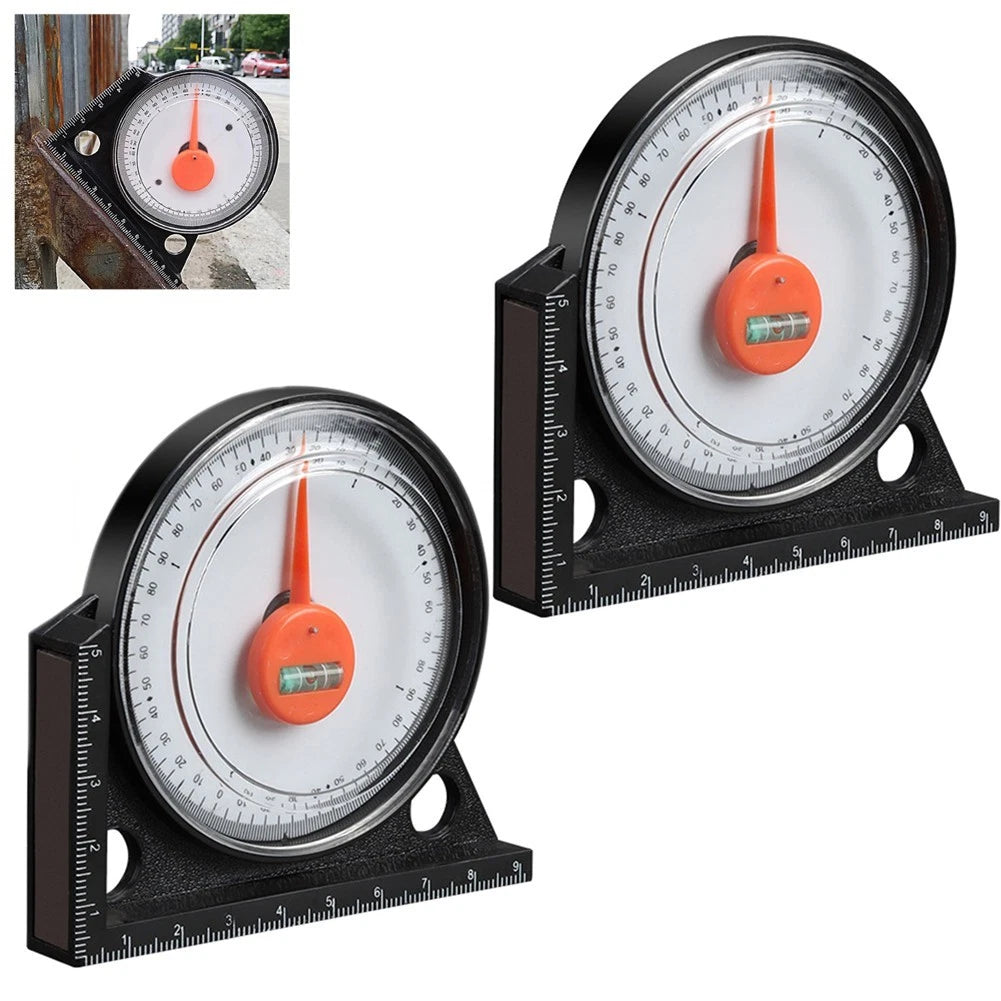 Set of 2 Magnetic Protractor Angle Level Finder Tools for Automotive Use