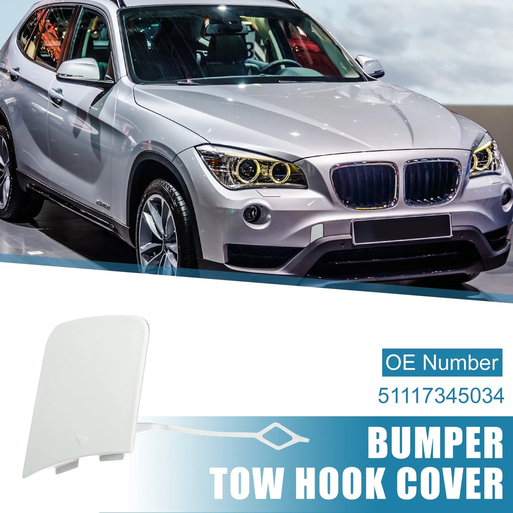 Front Bumper Tow Hook Cover Replacement for BMW X1 E84 2012–2015 White