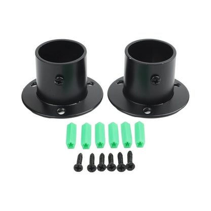 Wall Mount Flange Bracket for Standard Curtain Rods and Closet Rods