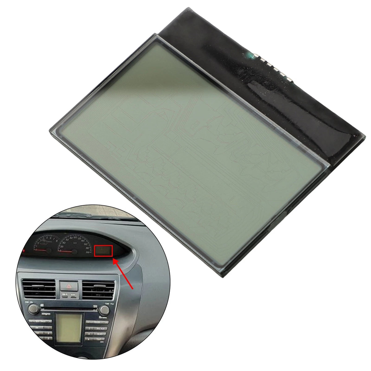 LCD Screen for Toyota Vios (2008–2012) Instrument Cluster Dashboard