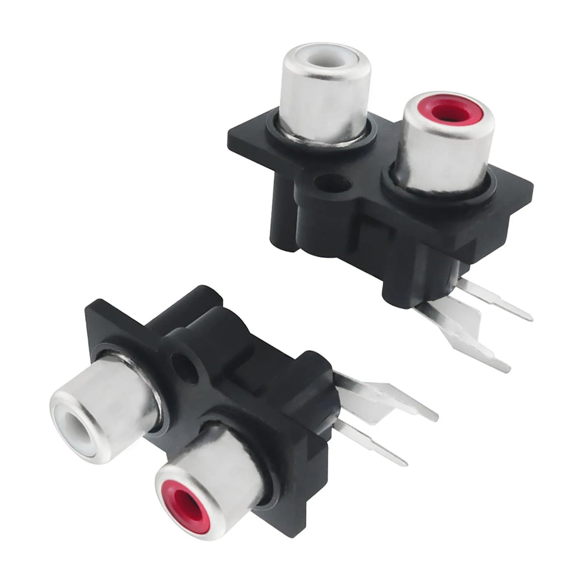 2X RCA Female Socket Panel Mount Connector for Various AV Devices