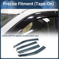 Window Deflectors for Hyundai Santa Fe (2013–2018) Side Window Vent Visors Black