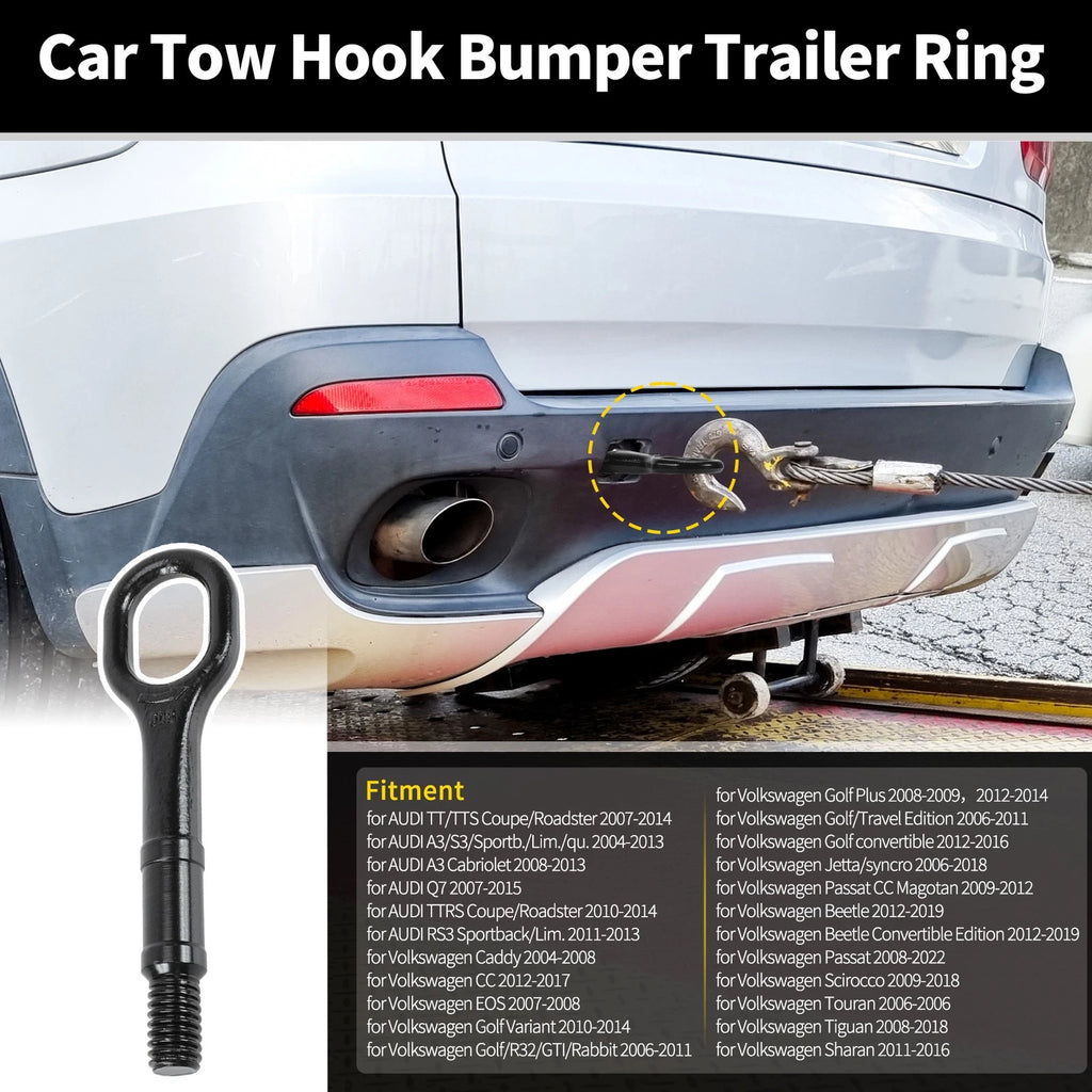 Tow Hook Towing Eye Replacement for Audi A3 (2004–2013)