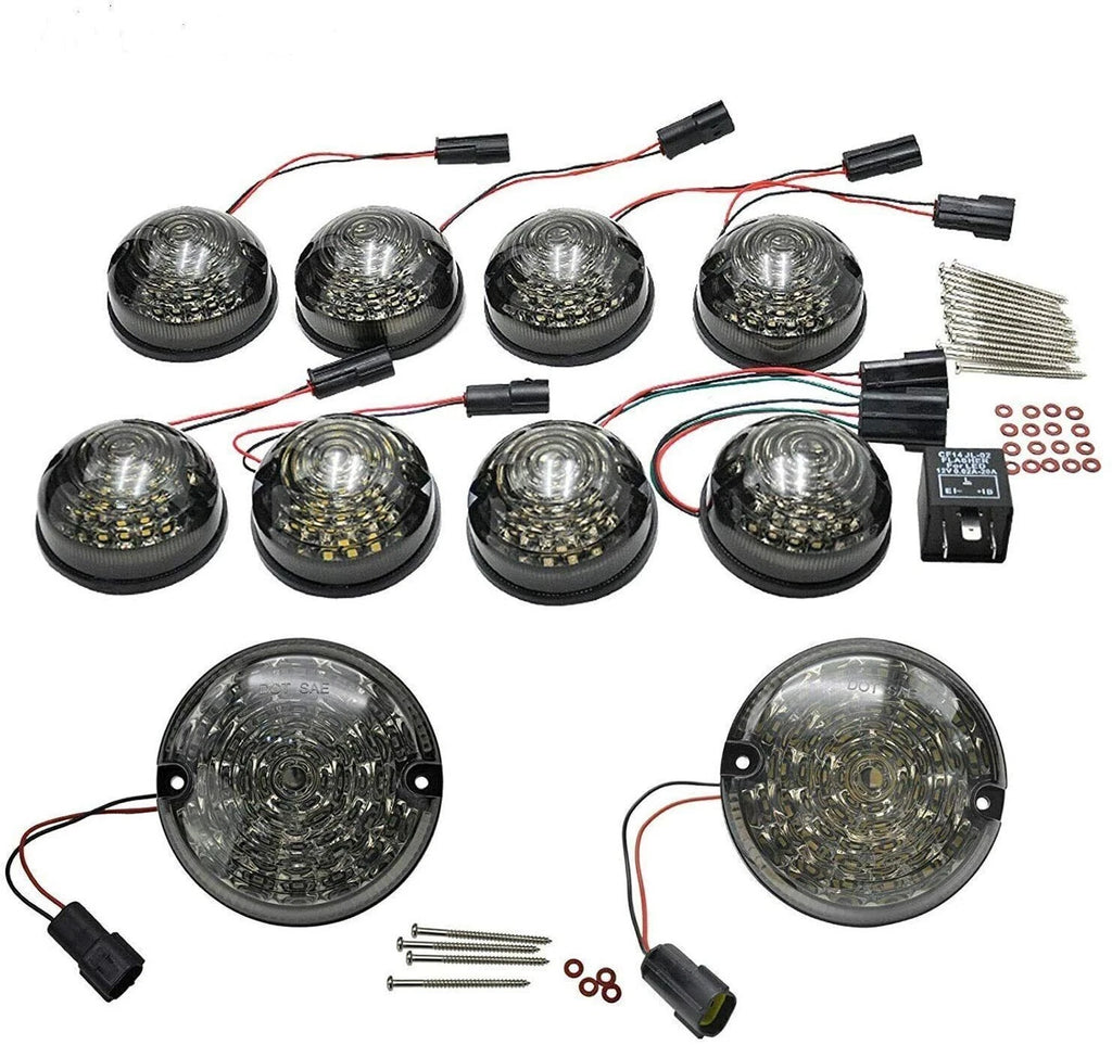 10X Smoke LED Light Lamp Upgrade Kit for Land Rover Defender 90 110 130 (1990–2023)