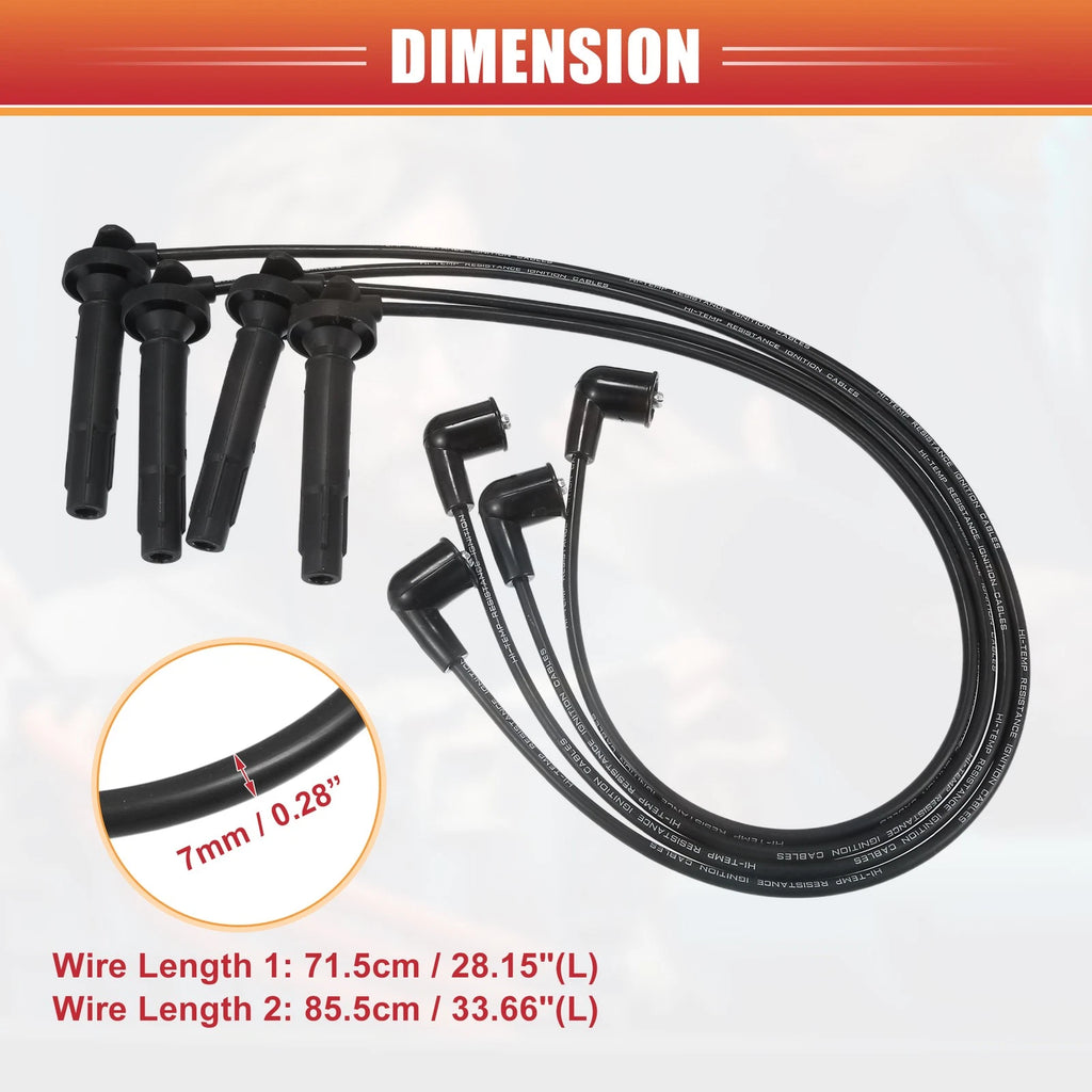 Ignition Spark Plug Wire Set Replacement for Subaru Legacy 2006–2009