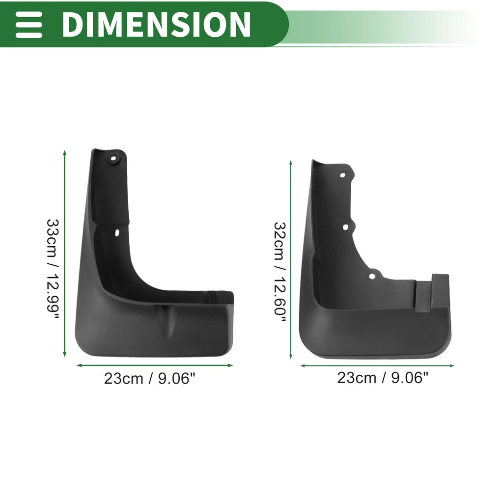 Mud Flaps Splash Guards 1 Set Mud Guards for Mitsubishi Outlander (2015–2020)
