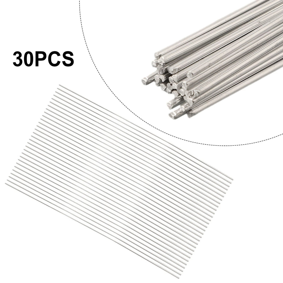 30Pcs Aluminum Welding Flux-Cored Rods 1.6MM 33cm Wire Brazing