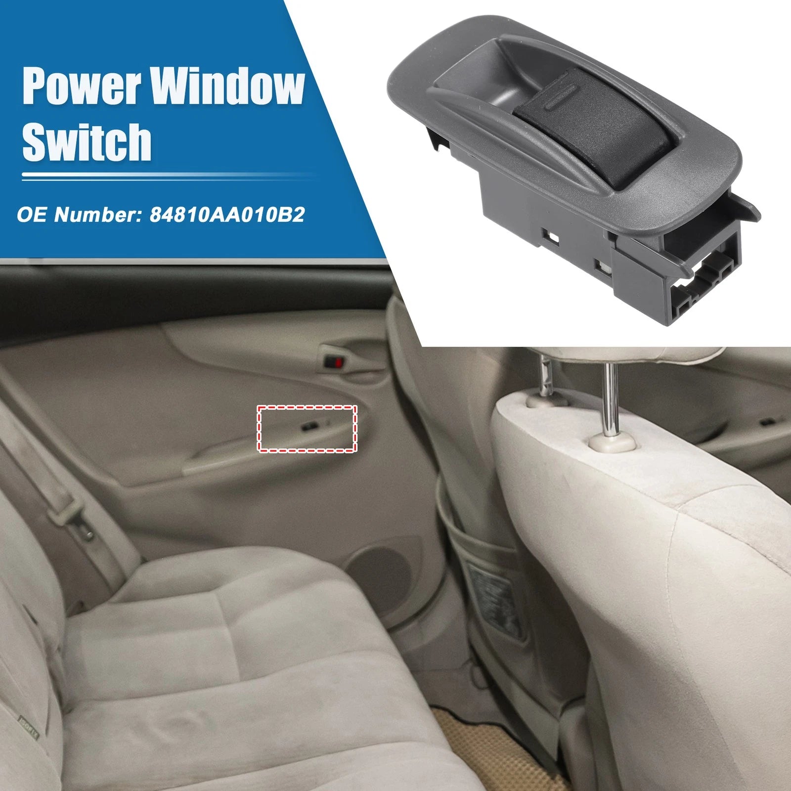 Rear Car Power Window Switch Replacement for Toyota Tacoma (2005–2012)