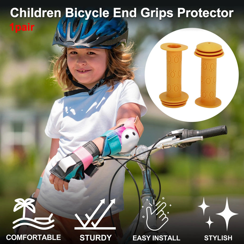 Handlebar Grip Covers 105mm Soft MTB End Grips Protector for Child Bike (1 Pair)