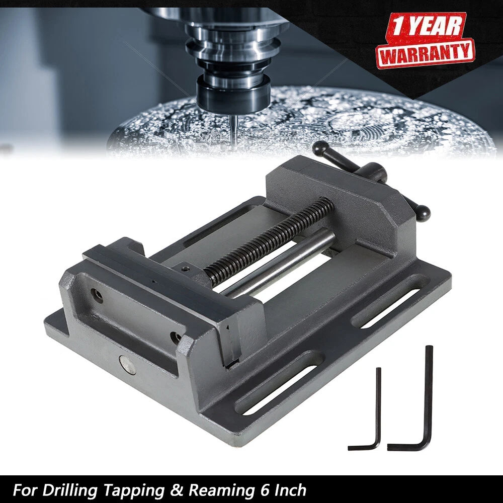 6-Inch Low Profile Drill Press Vise for Drilling Tapping & Reaming