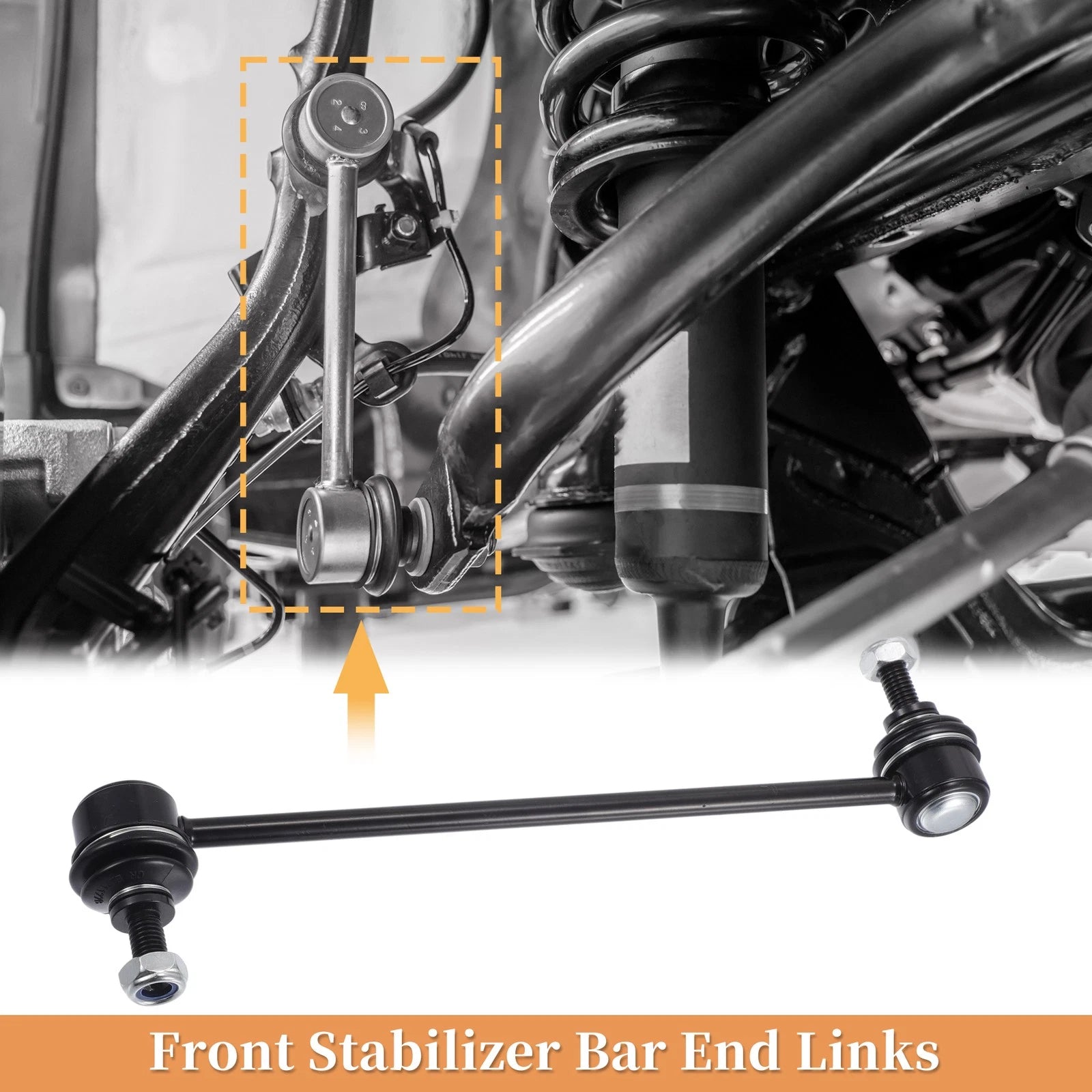 2pcs Front Stabilizer Sway Bar Link Replacement for Chevrolet Aveo (2004–2011)
