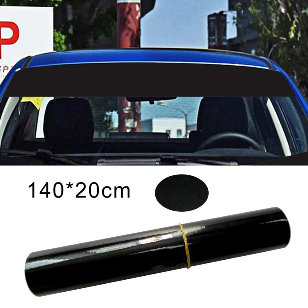 Matte Black Sun Strip Visor for Universal Fit (140x20cm)