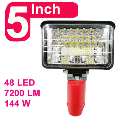 Wireless LED Work Light 5" 48LED 7200LM for Milwaukee M12 (2012–2023)