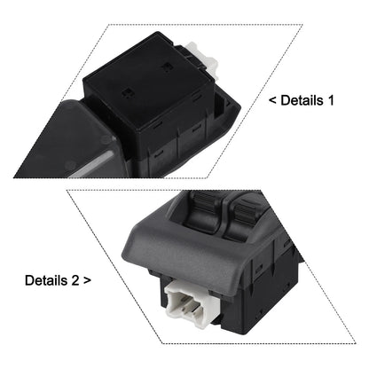 Easily Installed ABS Black and Silver Front Left Window Control Button For Cars