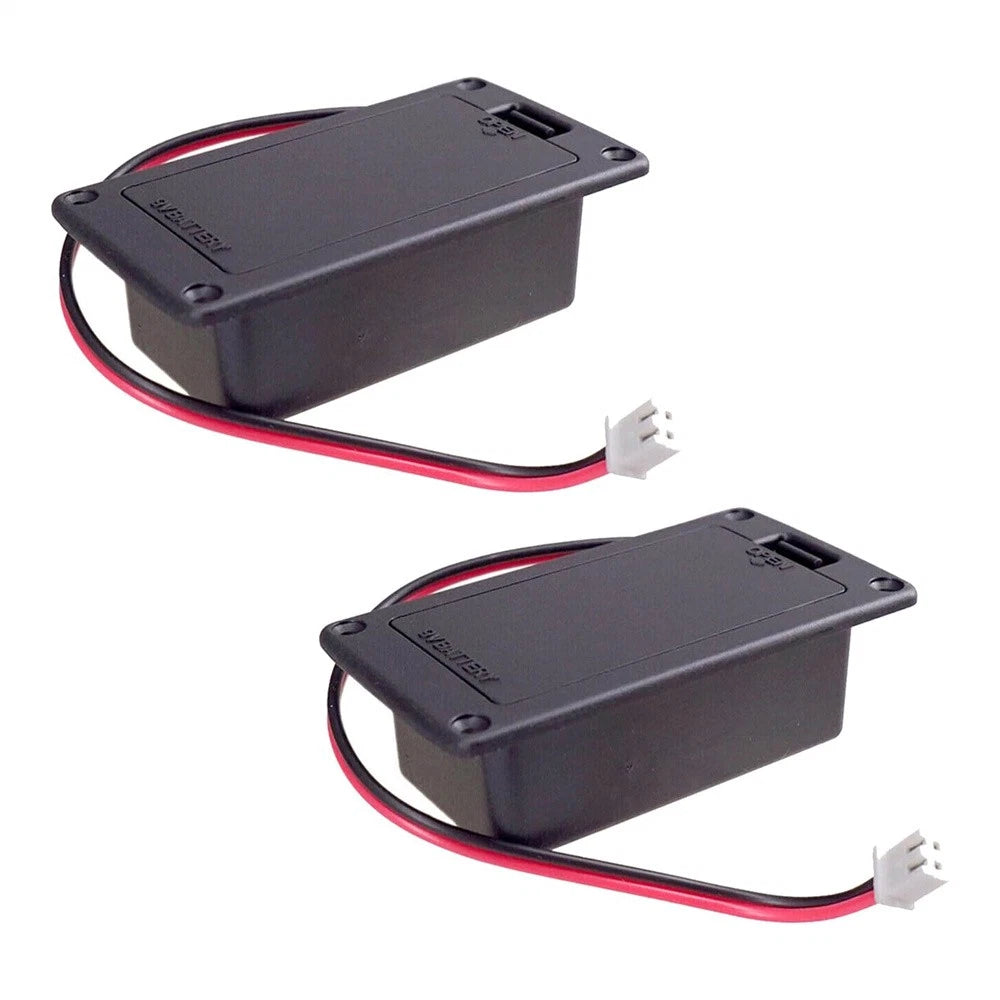 2Pcs Battery Holder Box for Acoustic Guitar (9V)