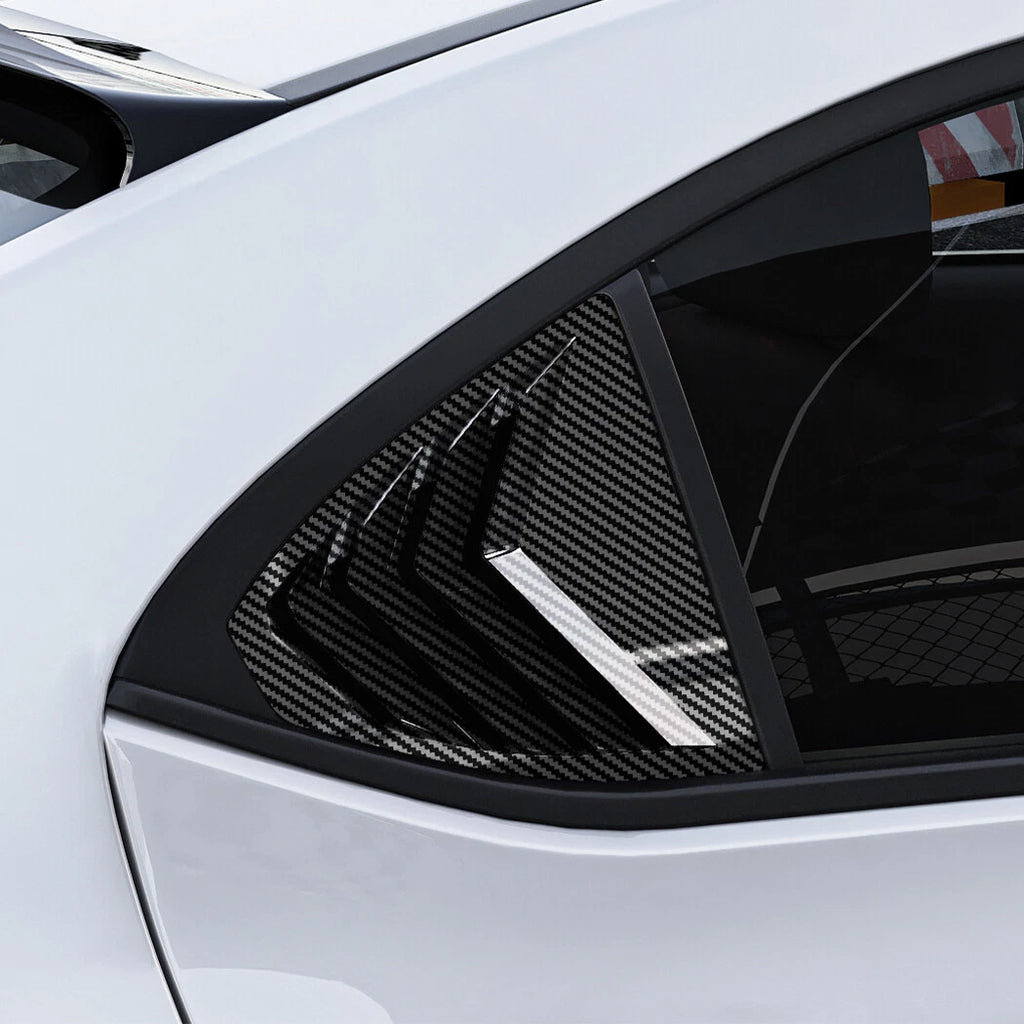 Carbon Style Quarter Window Louvers Vent Cover Trim for Subaru WRX STI (2022–2023)