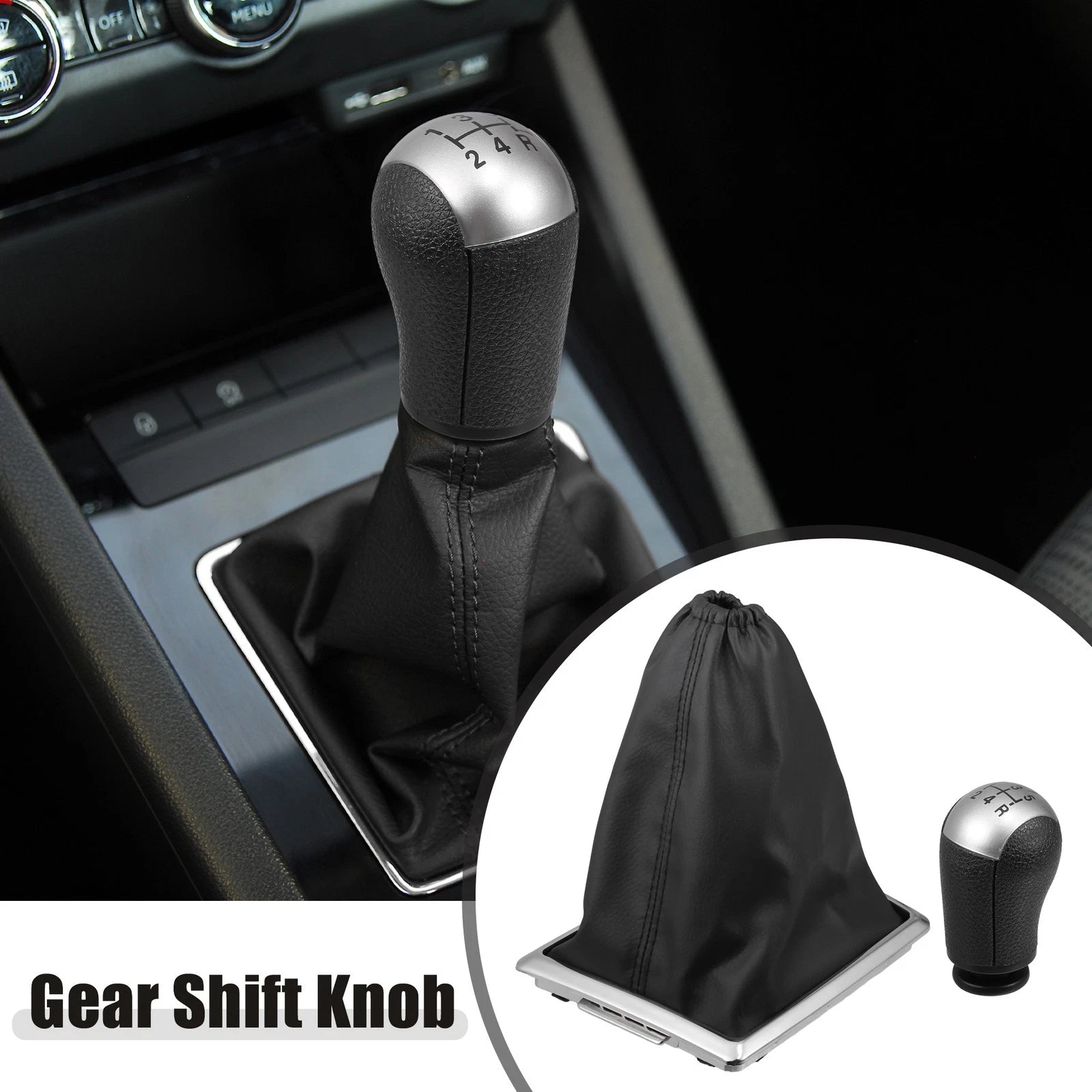 5 Speed Manual Gear Stick Shift Knob with Dust Cover for Ford Focus (2012–2018)
