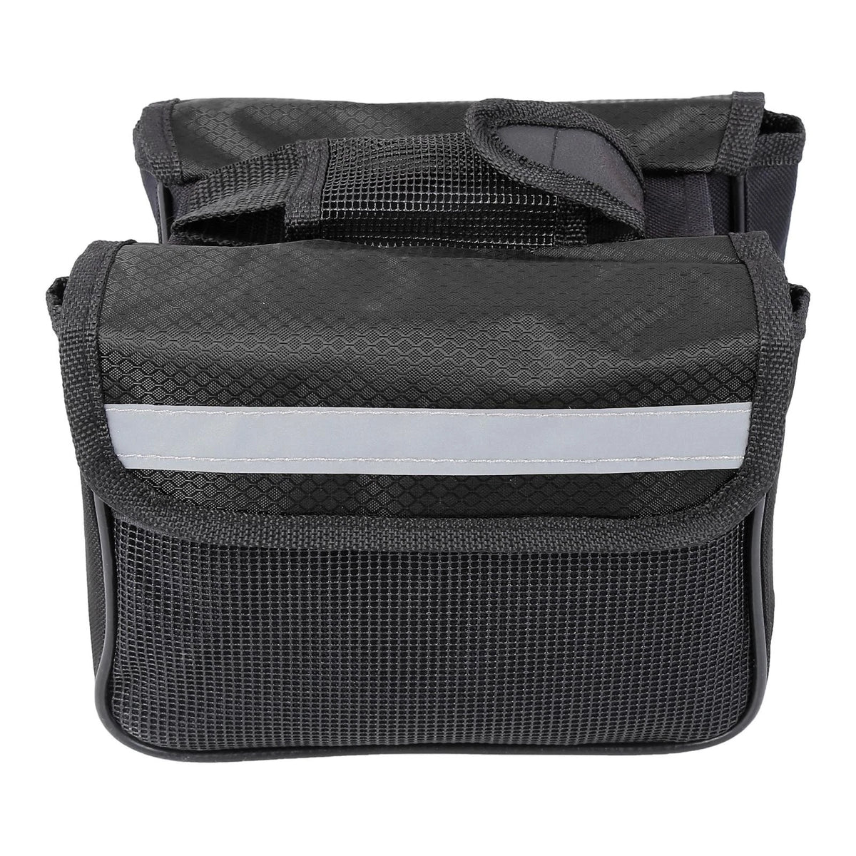 Bike Saddlebag Frame Bag Tool Pouch for Bicycle Black (18–15–15cm)