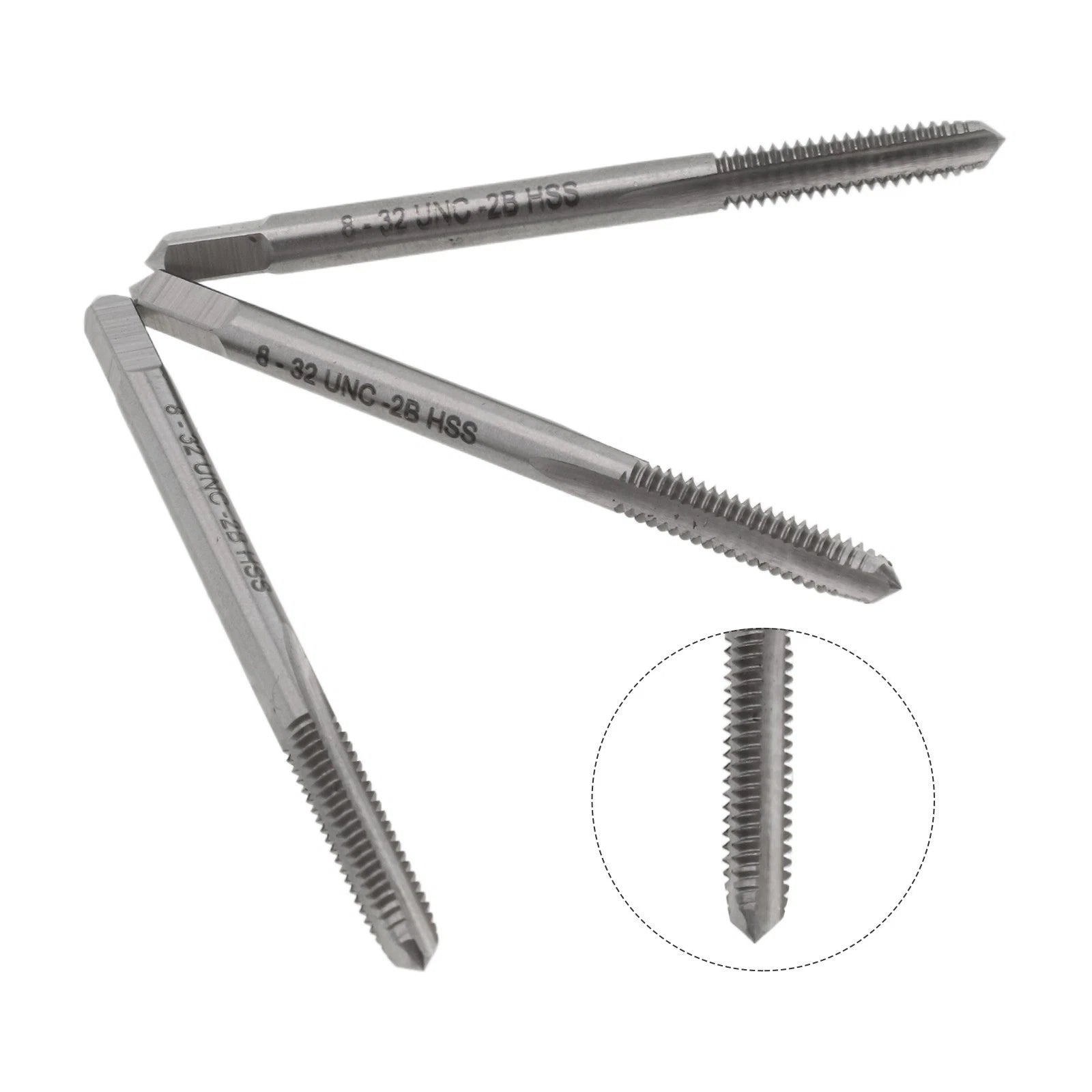 Hand Threading Tap Set 8-32 UNC for Automotive Applications